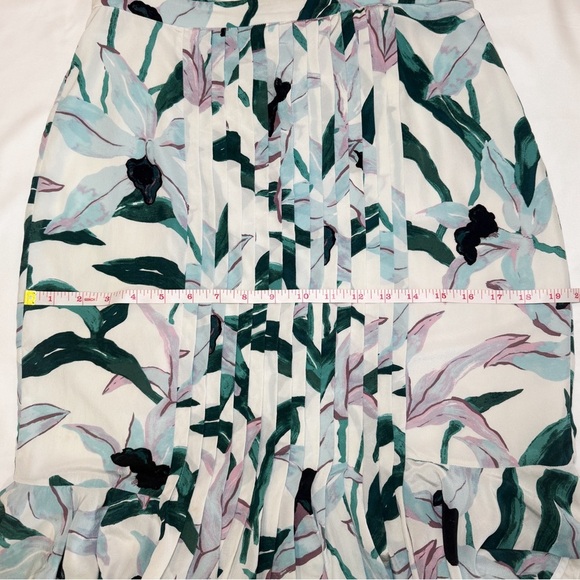 Tory Burch Louisa Silk Printed Ruffle Skirt in Ivory Desert Bloom size 4 - Picture 15 of 16